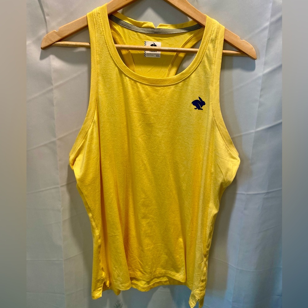Run Rabbit Yellow Women’s Running Athletic Workout Tank Top